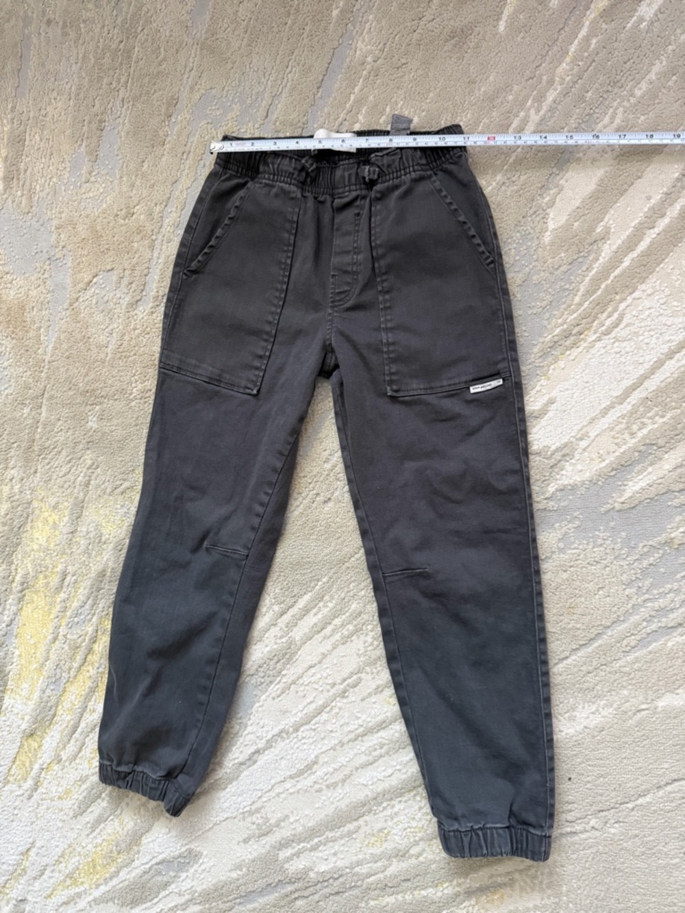 Zara Charcoal Gray Drawstring Joggers